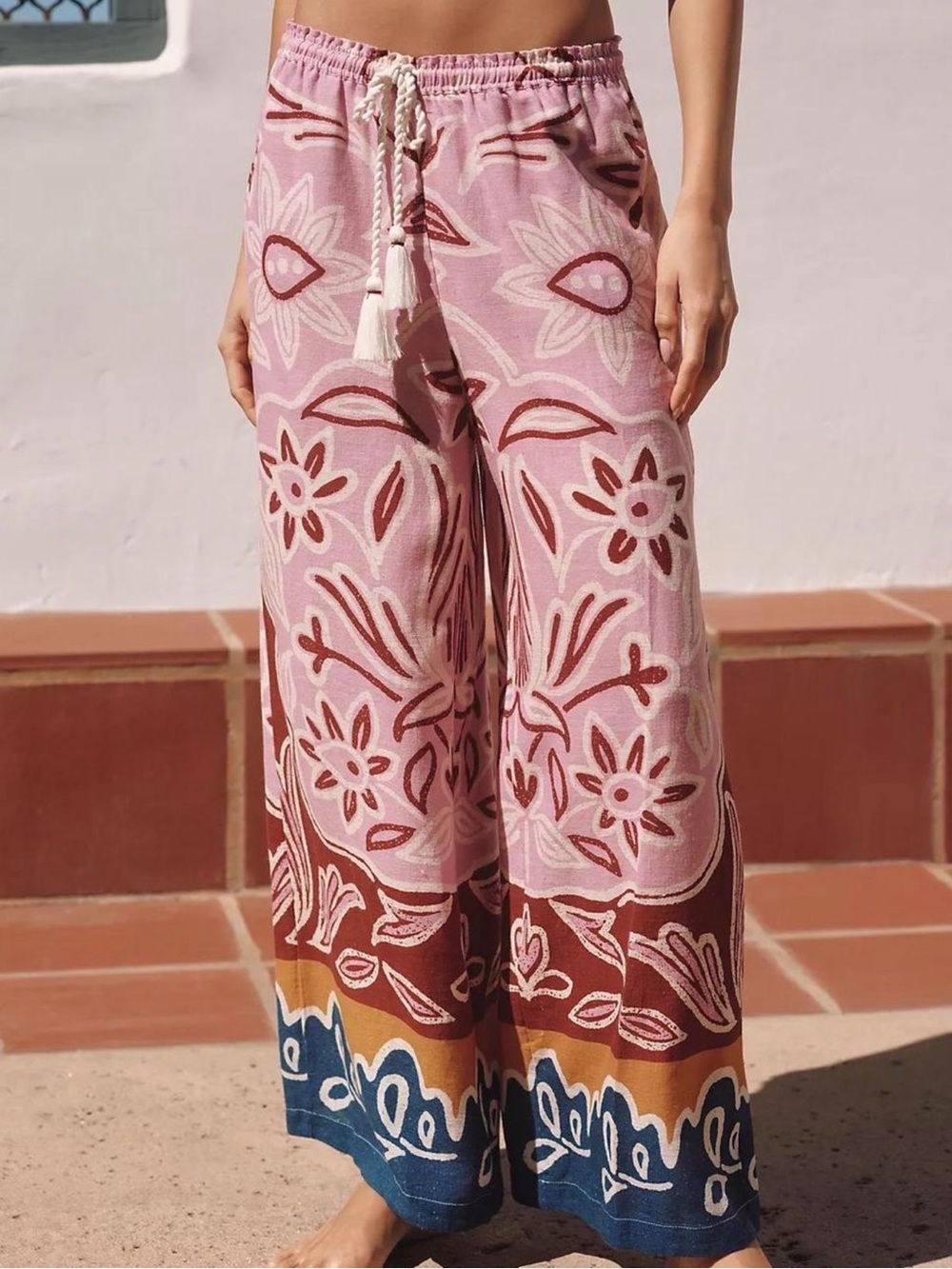 Celandine Linen Wide-Leg Pants, sold at Anthropologie size M
